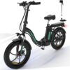 HITWAY Vélo Électrique 20" VTT Fat Bike Electrique Adulte Pliable-Batterie 36V/11.2Ah Moteur 250W-Max.Portée 35-90km-Shimano 7 Vitesses - Roue intégrée